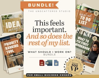 What Should I Work On? Business Clarity Bundle | Focus & Follow-Through Decision Toolkit | PDF + Google Docs
