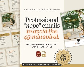 Business Boundories E-Mail-Vorlagen | Sag nein und definiere die Erwartungen professionell | PDF für kleine Unternehmen
