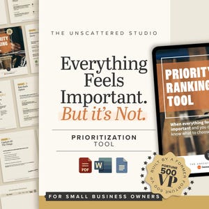 ビジネス優先順位マトリックス | 最初に取り組むべきことを決める | PDF + Google ドキュメント