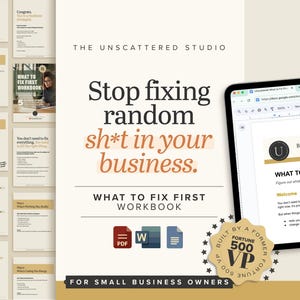 Geschäftsprioritäten + Fokus Arbeitsbuch | Klarheit-Tool, um Überdenken zu stoppen und Entscheidungen zu treffen | PDF-Datei