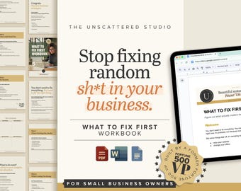 Business Priorities + Focus Workbook | Clarity Tool to Stop Overthinking and Make Decisions | PDF