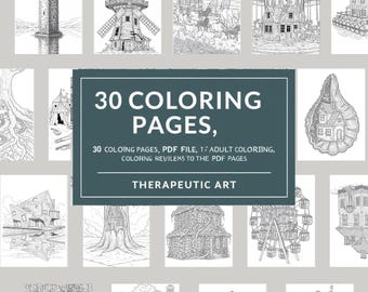 Printable House Coloring Pages: Cozy Cottage Designs (PDF Download, 8.5x11 in.)