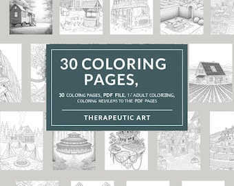 Printable House Coloring Pages: Cozy Cottage Designs (PDF Download, 8.5x11 in.)