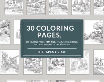 Haus Ausmalbilder: Gemütliches Landhaus, Traumhaus (PDF)