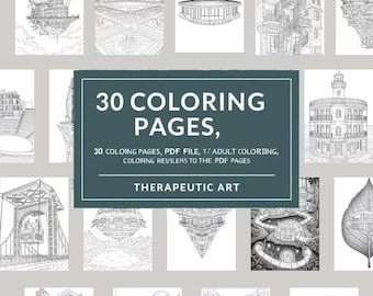 Cozy Cottage Coloring Pages: Dream Home Black and White Art (PDF Download)