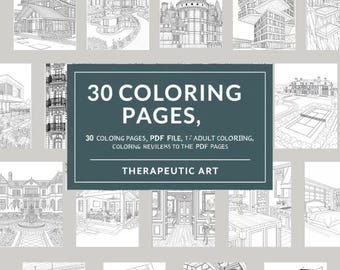 Printable House Coloring Pages: Cozy Cottage Designs (PDF Download, 8.5x11 in.)