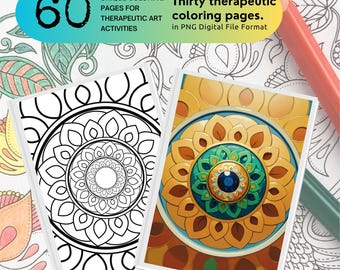 Mandalas para colorear: 60 diseños únicos para aliviar el estrés (Descarga PDF)