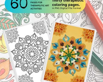 Mandala Coloring Pages: 60 Unique Designs for Stress Relief (PDF Download)