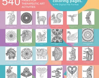 540 Mandala Coloring Pages: Therapeutic Art for Relaxation (PDF Download)