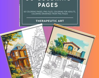 Printable House Coloring Pages: Cozy Cottage & Dream Home (PDF Download, 8.5x11in