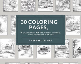 Printable House Coloring Pages: Cozy Cottage, Dream Home (PDF)