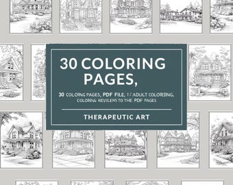 Printable House Coloring Pages: Cozy Cottage, Dream Home (PDF)