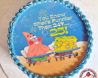 Was ist lustiger als 24? 25! Digitaler Tortenaufsatz (Datei-Download)
