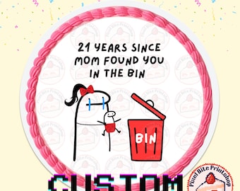 Custom Bin Baby Cake Topper DIGITAL FILE
