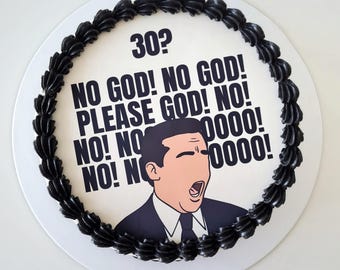 Sitcom inspired 30th Birthday Digital Cake Topper