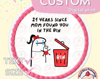 Custom Bin Baby Cake Topper DIGITAL FILE