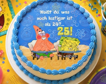 Weißt du, was lustiger ist als 24? 25! Tortenaufleger zum Ausdrucken (Digitale Datei)