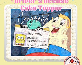 High Quality Driver’s License Digital Cake Topper (FILE DOWNLOAD)