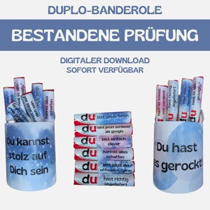 Duplo Banderole Uni Abschluss Geschenk, Bachelor Geschenk, Geschenk zum Abitur