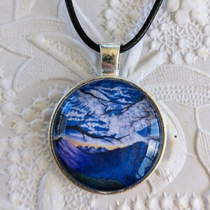 Eagle Necklace, Miniature Art Pendant, Spirit Animal, Spirit Art, Handmade Jewelry, Intuitive Art, Fantasy Art, Visionay Art