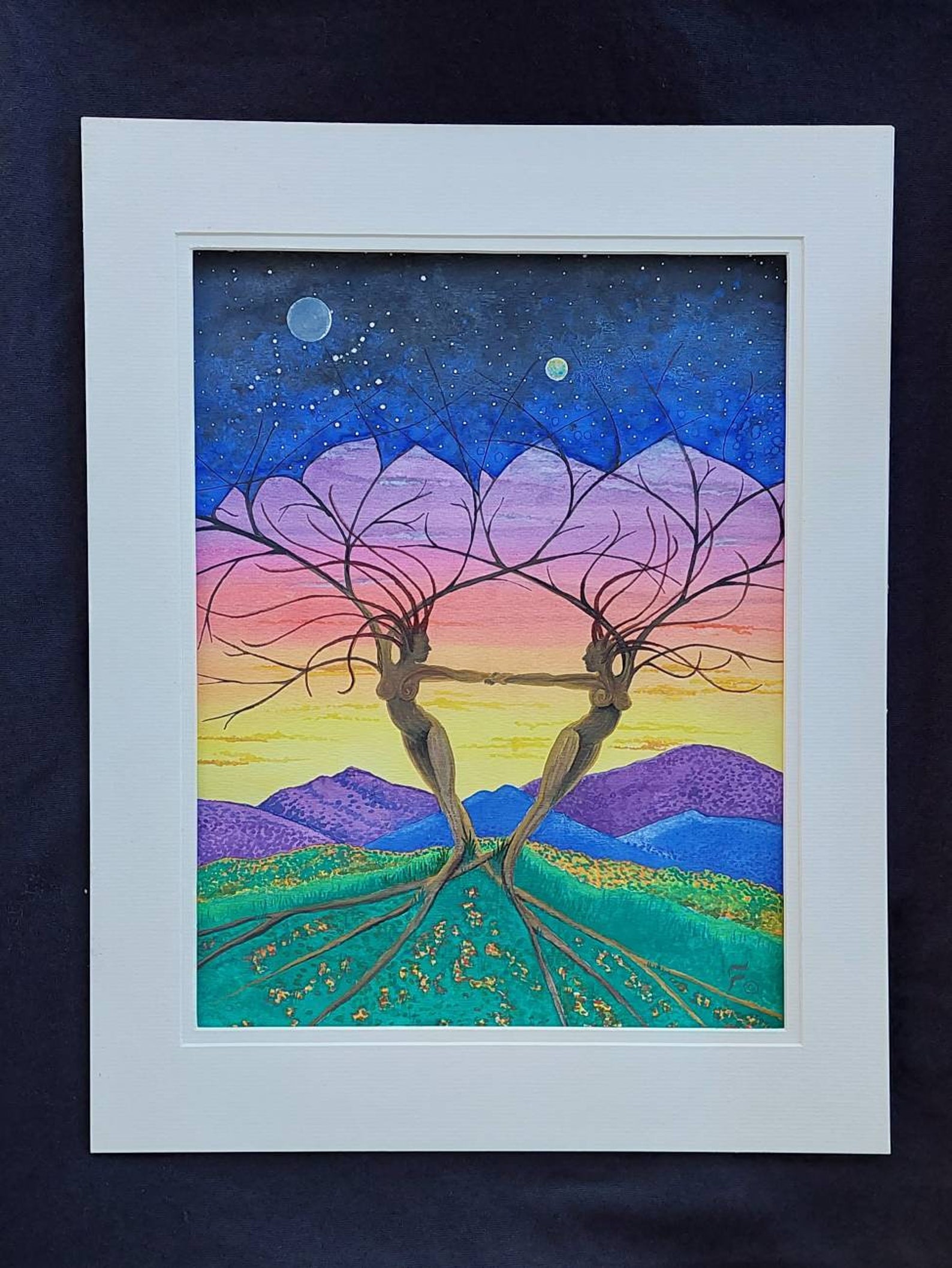 Gemini Twins Wall Art Print Tree Sisters Home Decor Zodiac - Etsy