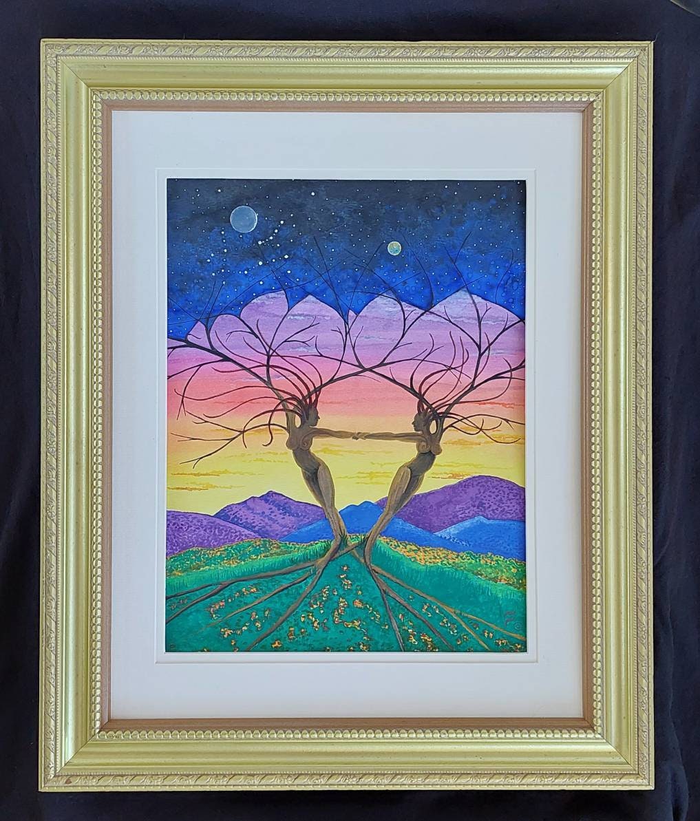 Gemini Twins Wall Art Print Tree Sisters Home Decor Zodiac - Etsy