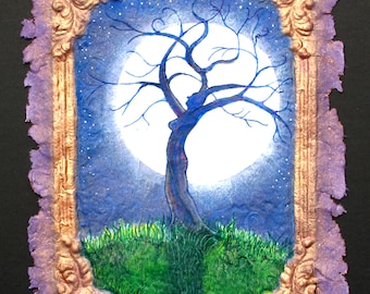 Tree of Life, Goddess Art, Mother Earth, Dryads Moon Art Print