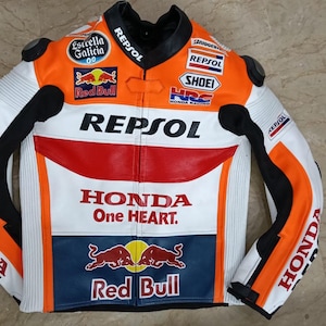 GENUINE ライダースジャケット　REPSOL レーシング　L Vintage Repsol Leather Racing Jacket | XL | White | Men