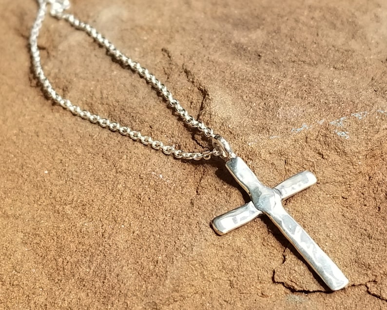 Hammered Cross Necklace main image 0
