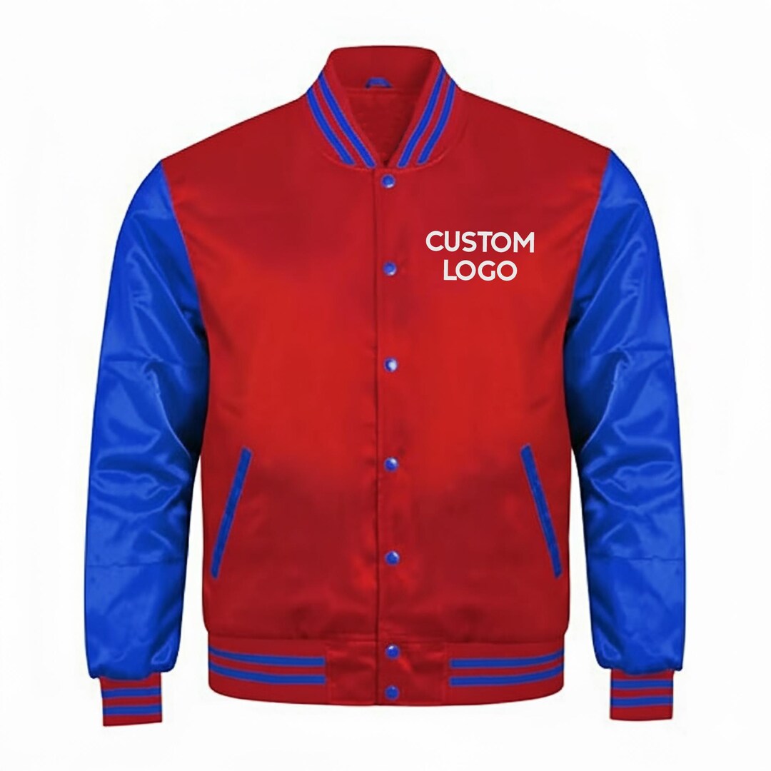 Satin Jacket – Classic Retro Baseball Style With Snap Buttons ...