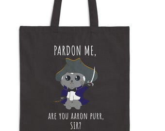 Alexander Hamilcat Hamilton Meme Tote Bag: Eco-Friendly Cotton Canvas, Funny King George III Gift
