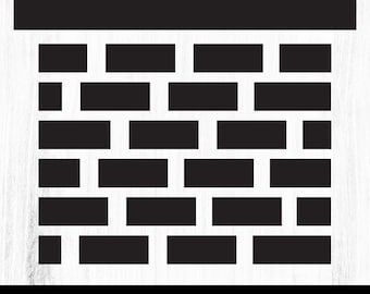 Brick Wall SVG: Chimney, Roof, Rooftop Clipart (Digital Files)