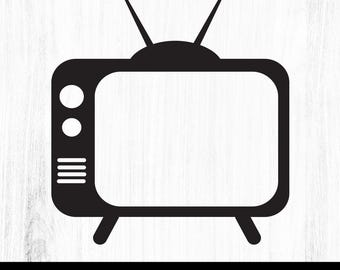 Retro TV SVG: Television Frame Clipart (Digital Files)
