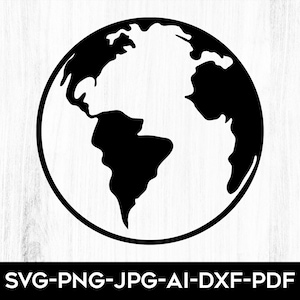 Planet Earth Svg, Earth Clipart, Planet Earth PNG, Earth Icon Svg, Save the Planet Svg, Globe svg, World svg  SVG Files for Cricut