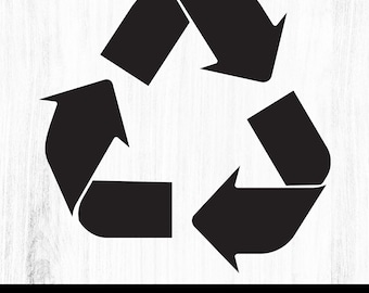 Recycle Symbol SVG: Logo Cut Files, Clipart, Icon (Digital File)