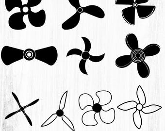 Hélice SVG, Avión Clipart, Transporte PNG (Archivo Digital)