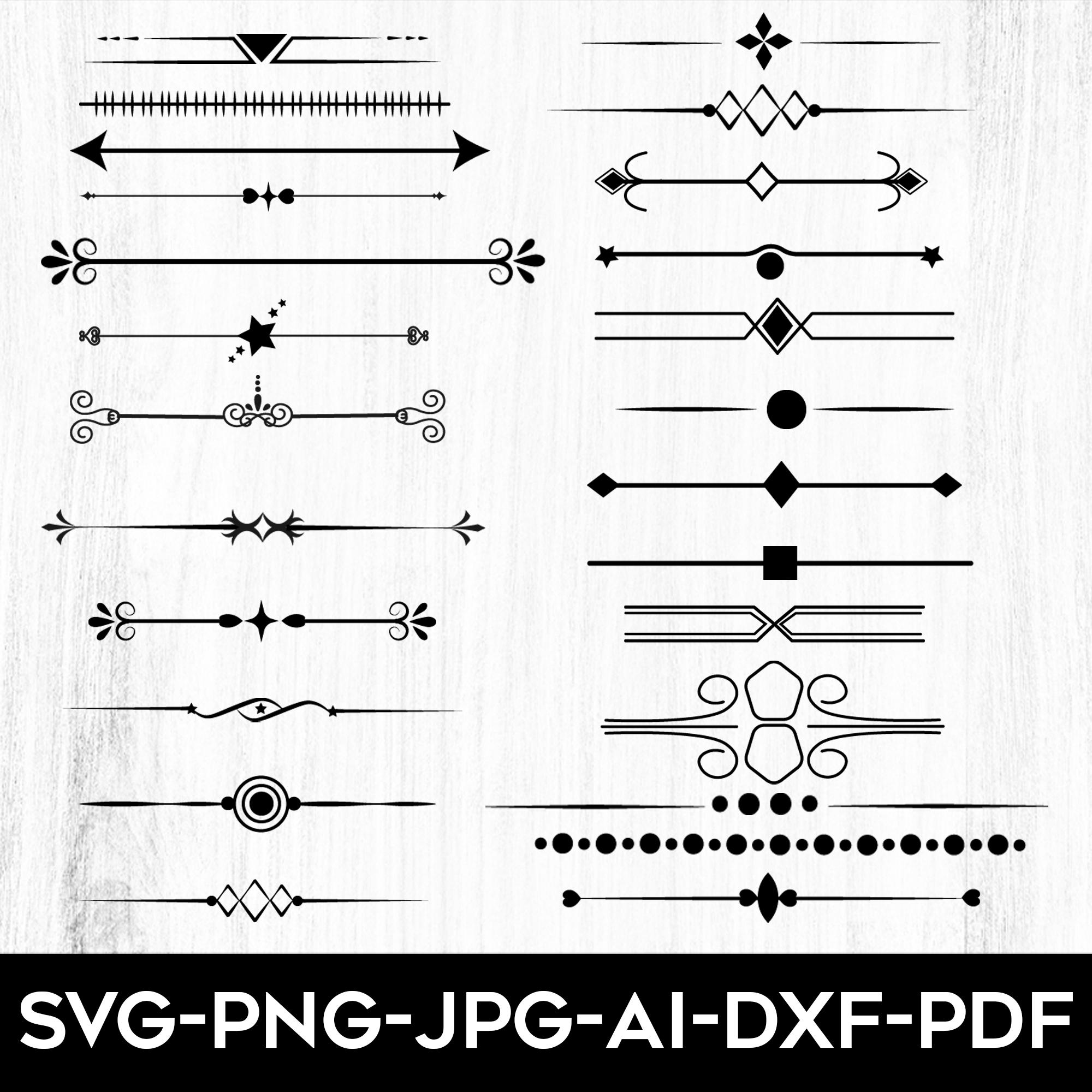 Line Divider SVG: Flourish Swirls, Wedding Clipart (digital Files) - Etsy