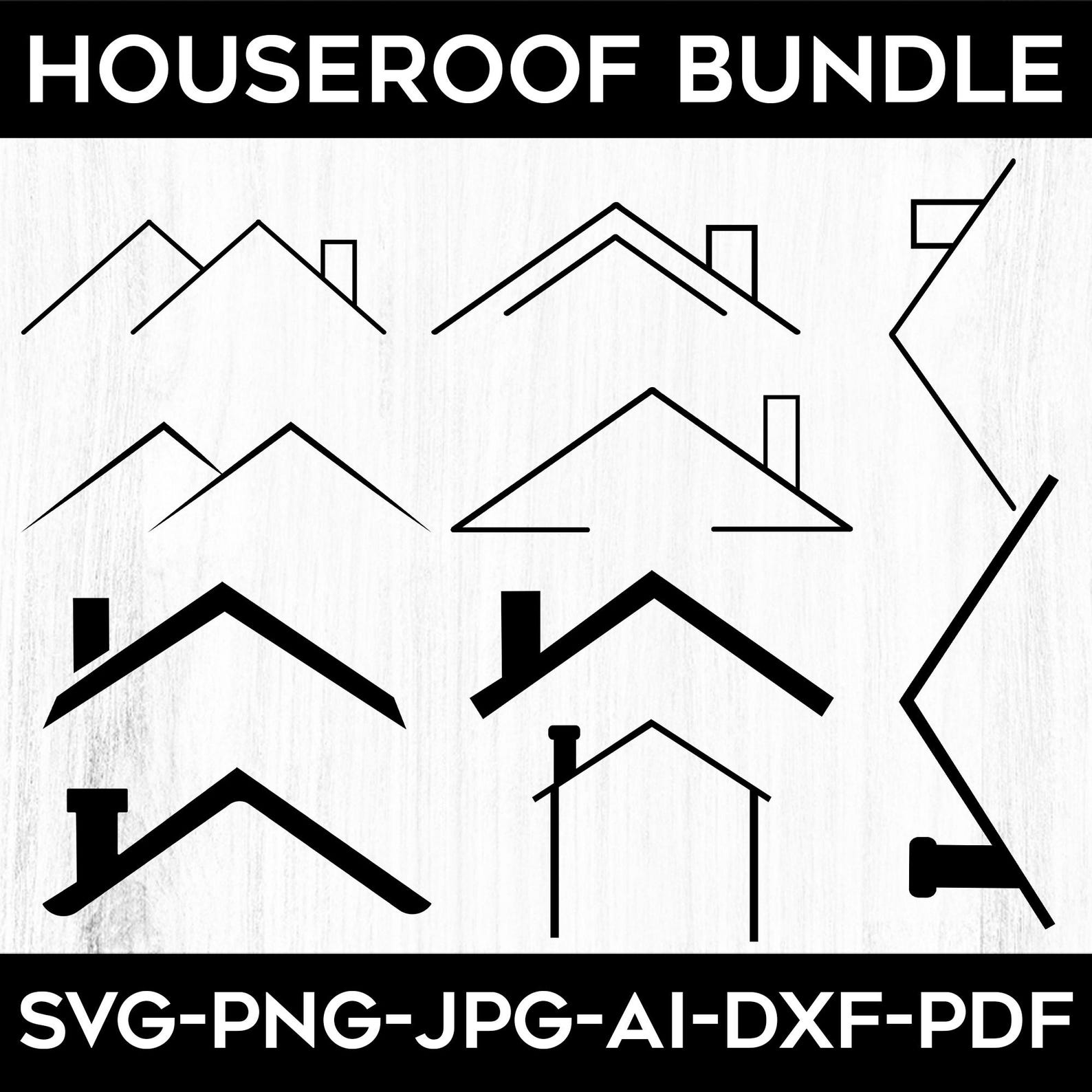 House Roof SVG Bundle: Realtor Clipart (digital Download) - Etsy