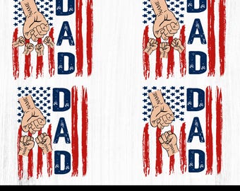 Father's Day Fist Bump SVG Bundle: Distressed American Flag (Digital Files)