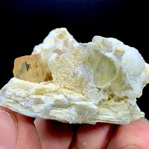 Topaz Crystal, Golden Topaz Crystal With Mica, Terminated Topaz Crystal Specimen, Topaz With Mica For Collection Pisces From Skardu, 50 Gram