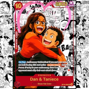 Personalized One Piece TCG Card, Custom Couple Anime Portrait Gift