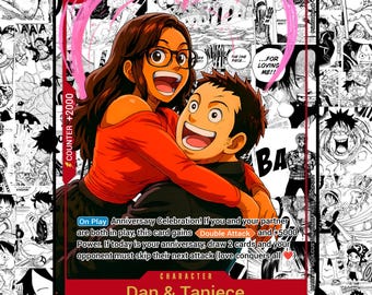 Personalized One Piece TCG Card, Custom Couple Anime Portrait Gift
