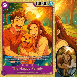 Personalized One Piece Wedding TCG Card, Custom Anniversary Portrait for Husband, Anime Gift for Him image 16