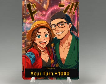 Personalized One Piece DON!! Card, Custom Anime Couple TCG Gift for Husband or Boyfriend