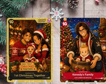 One Piece Inspired Christmas Card 5x7 Inch Personalised Anime