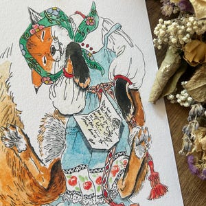 Stampa Fine Art Giclée - Volpina Innamorata