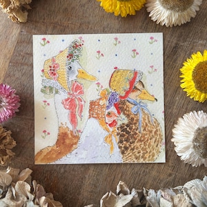 Biglietto Pasquale ~ tre amiche pennute