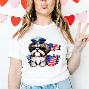 Patriotic Dogs 4th of July Shirt Cute USA Dog Tee Independence Day Pet Lover Gift Dog lover Shirt Cute dog patriotic tee usa flag shirt