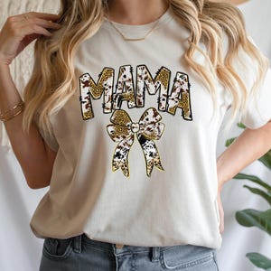 Leopard Mama Tshirt Cheetah Mama Shirt Gift for Mama Tshirt Leopard Mama T-Shirt Leopard Mama Tee Shirt Mom Christmas Gift