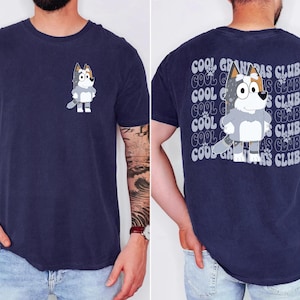 Blue Dog Dad T-shirt Cool Dad Club T-shirt Funny Crewneck Hoodie Father Tee Blue Dad T-Shirt Cool Dad Tee New Season Family Funny T-shirt